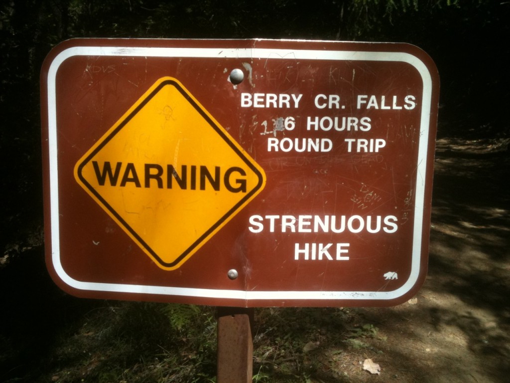Warning Hike Sign